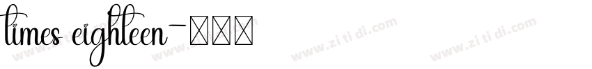 times eighteen字体转换 times eighteen字体转换
